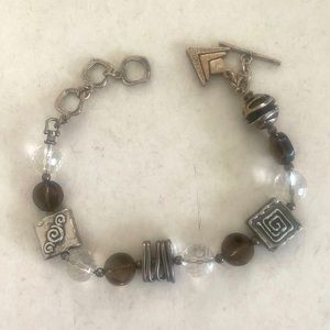 Classic Silpada with silver, brown and crystal stones